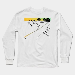 How to live - in balance / black Long Sleeve T-Shirt